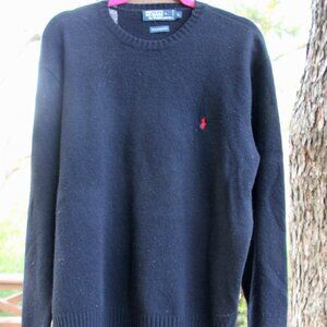 Ralph Lauren Lambswool blue sweater size large-men's